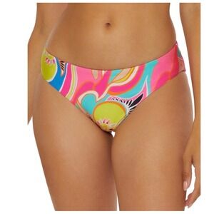 Trina Turk Reversible Hipster Bikini Bottom Multi Color Floral Pink Swim Size 10